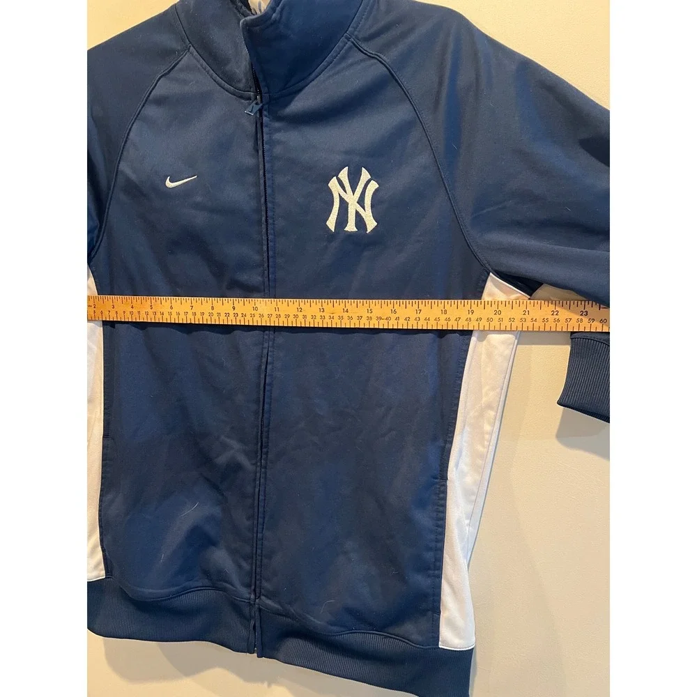 Nike MLB New York Yankees Track Jacket Navy Blue Full Zip Women XL Fitted